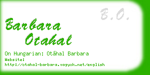 barbara otahal business card